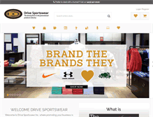 Tablet Screenshot of drivesportswear.com
